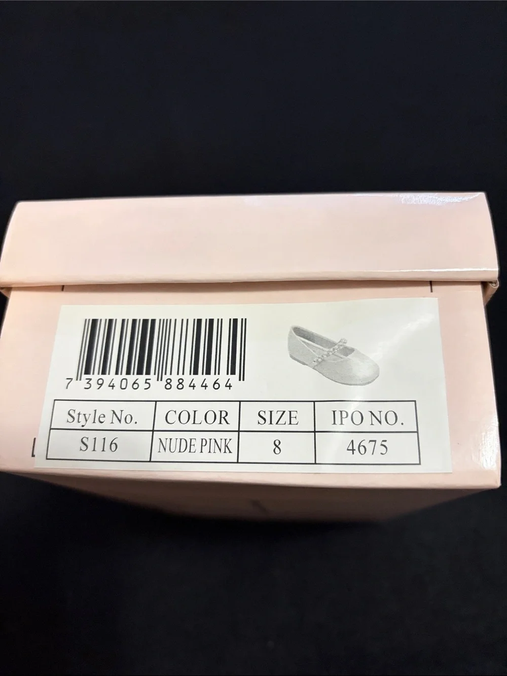 Tip Top Kids Nude Pink Toddler Mary Jane Ballet Flat Size 8